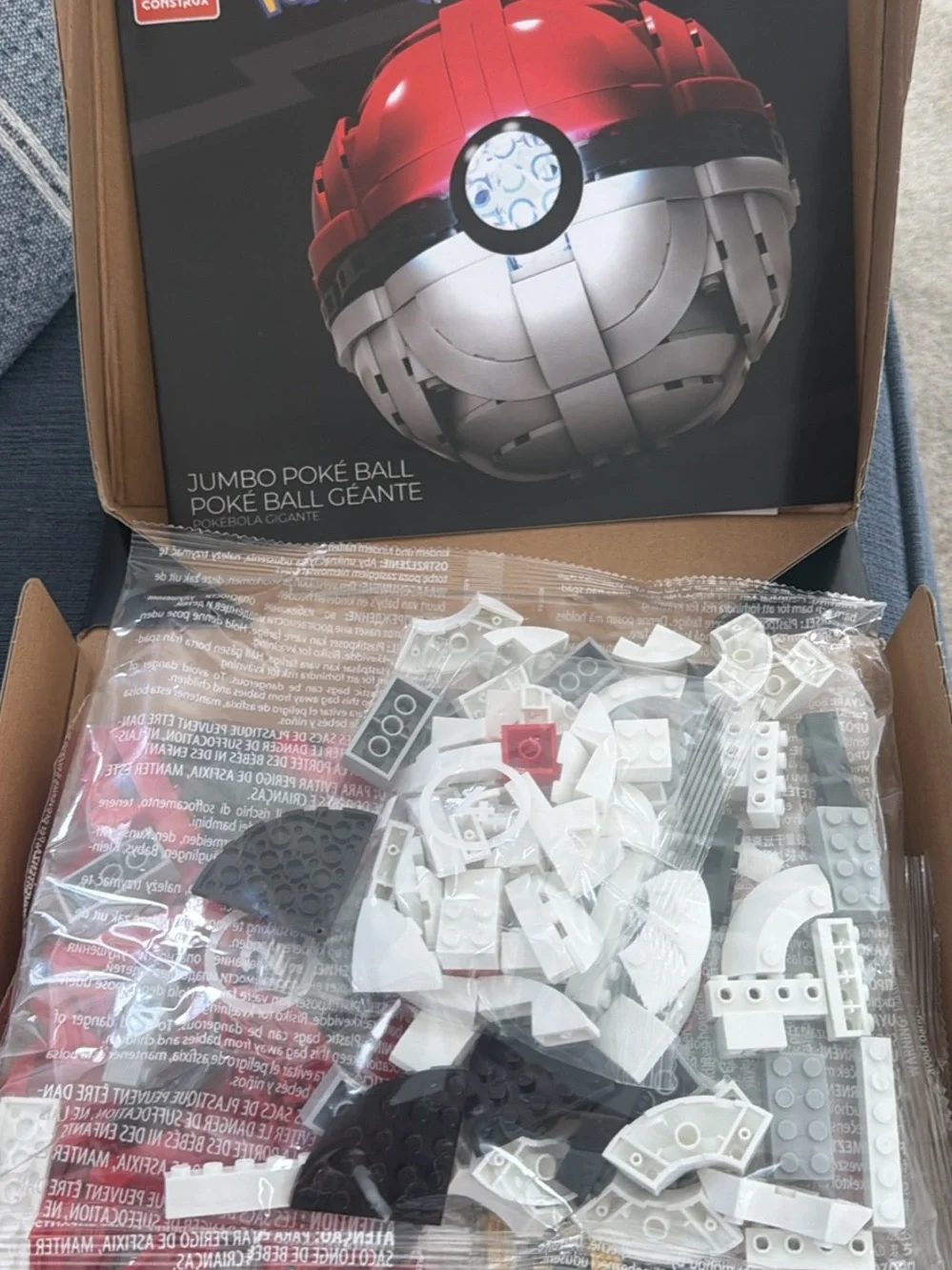 Mega Construx Pokémon Jumbo Poké Ball - Red & White